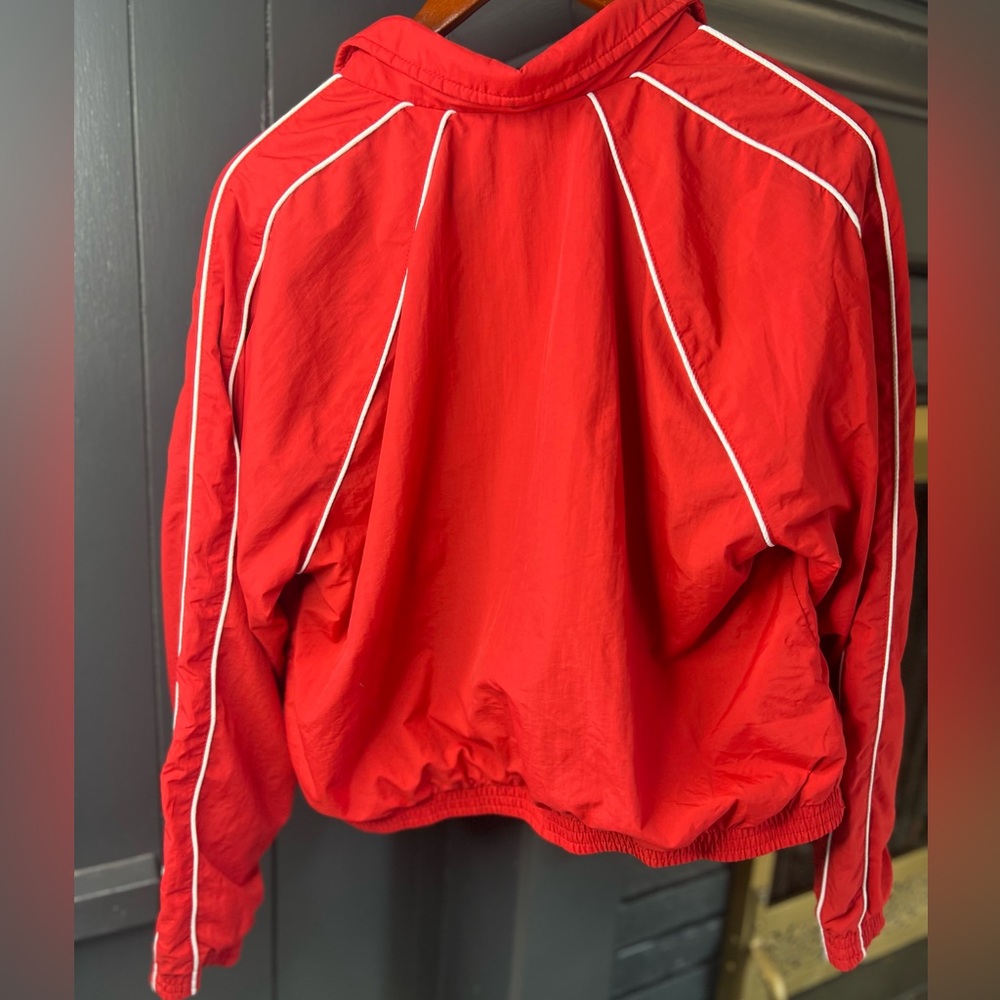 Vintage Abercrombie & Fitch Jersey lined windbreaker jacket red